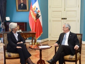Christine Lagarde with President Piñera - Photo:  en.mercopress.com
